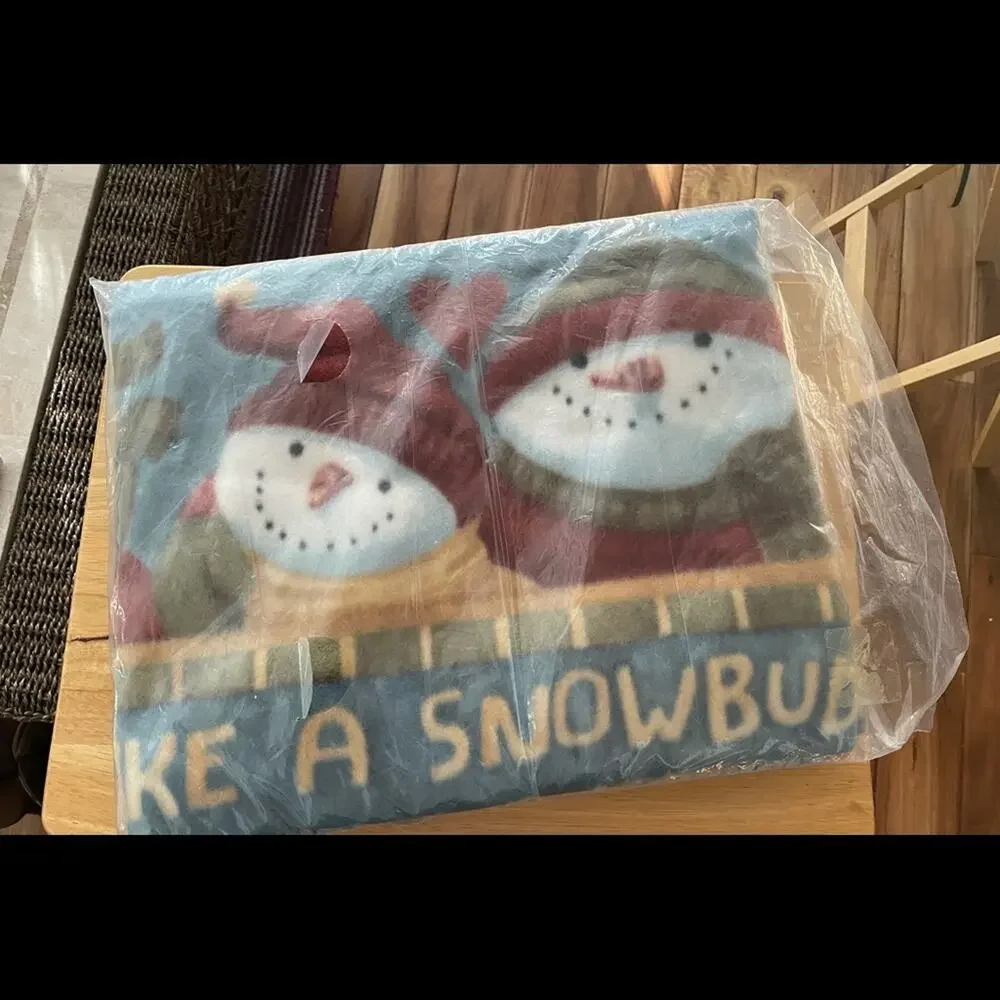 Snow Buddy fleece blanket